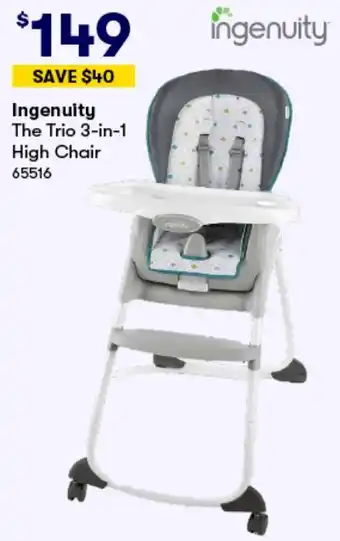 BIG W Ingenuity The Trio 3-in-1 High Chair offer
