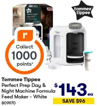 BIG W Tommee Tippee Perfect Prep Day & Night Machine Formula Feed Maker - White offer