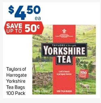 Foodland Taylors of Harrogate Yorkshire Tea Bags 100 Pack offer