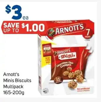 Foodland Arnott's Minis Biscuits Multipack 165-200g offer