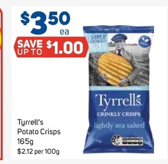 Foodland Tyrrell's Potato Crisps 165g offer