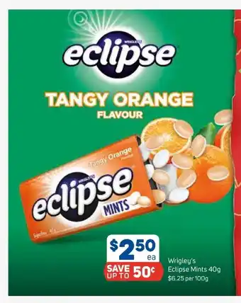 Foodland Wringley's Eclipse Mints 40g offer