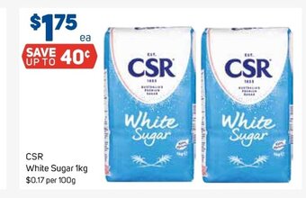 Foodland CSR White Sugar 1kg offer