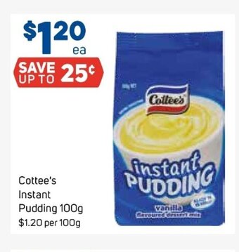 Foodland Cottee's Instant Pudding 100g offer
