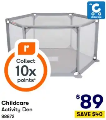 BIG W Childcare Activity Den offer