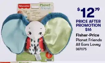 BIG W Fisher-Price Planet Friends All Ears Lovey offer