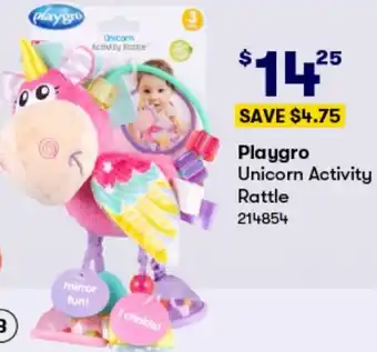 BIG W Playgro Unicorn Activity Rattle offer