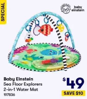 BIG W Baby Einstein Sea Floor Explorers 2-in-1 Water Mat offer