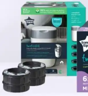 BIG W Tommee Tippee Twist & Click Nappy Bin Starter Set with 4 Refills offer