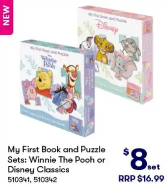 BIG W My First Book and Puzzle Sets: Winnie The Pooh or Disney Classics offer