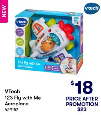 BIG W VTech 123 Fly with Me Aeroplane offer