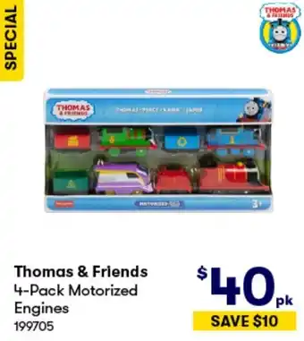 BIG W Thomas & Friends 4-Pack Motorized Engines offer