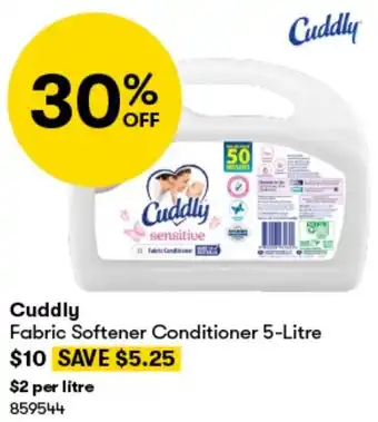 BIG W Cuddly Fabric Softener Conditioner 5-Litre offer