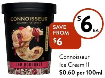 Foodworks Connoisseur Ice Cream 1L offer