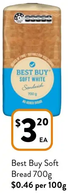 Foodworks Best Buy Soft Bread 700g offer
