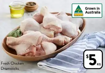 Foodworks Fresh Chicken Drumsticks per kilo offer