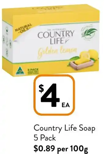 Foodworks Country Life Soap 5 Pack offer