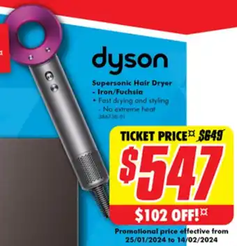 The Good Guys dyson Supersonic Hair Dryer offer