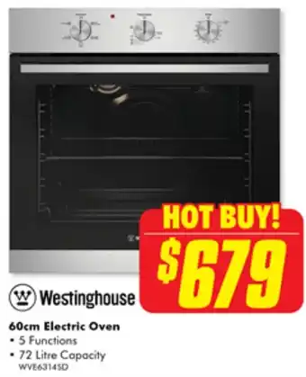 The Good Guys w Westinghouse 60cm Electric Oven offer