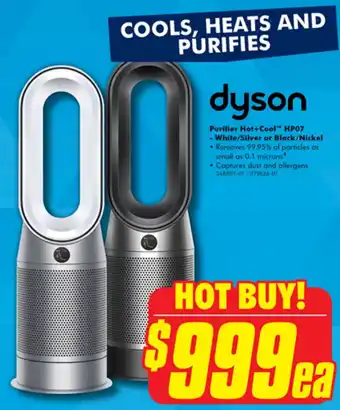 The Good Guys dyson Purifier Hot+Cool™ HP07 - White/Silver or Black/Nickel offer