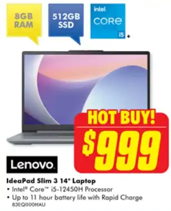 The Good Guys Lenovo IdeaPad Slim 3 14" Laptop offer