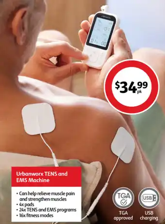 Coles Urbanworx TENS and EMS Machine offer