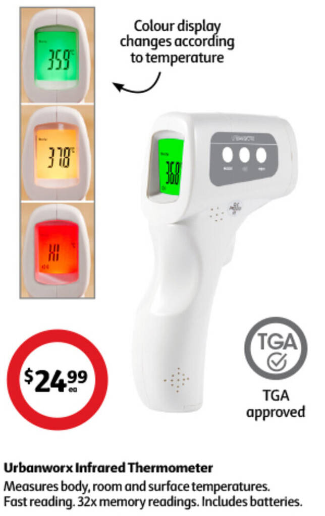Urbanworx Infrared Thermometer offer at Coles
