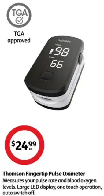 Coles Thomson Fingertip Pulse Oximeter offer