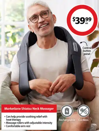 Coles Marketlane Shiatsu Neck Massager offer