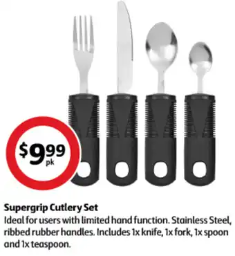 Coles Supergrip Cutlery Set offer