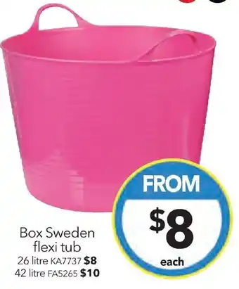 Cheap as Chips Box Sweden flexi tub 26 litre offer