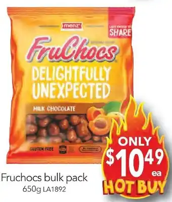 Cheap as Chips Fruchocs bulk pack 650g offer