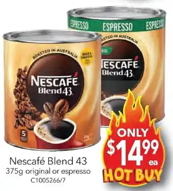 Cheap as Chips NESCAFE Blend 43 offer