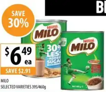 Supabarn MILO 395/460g offer