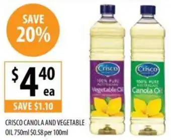 CRISCO CANOLA AND VEGETABLE OIL 750ml