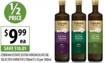 Supabarn COBRAM ESTATE EXTRA VIRGIN OLIVE OIL 750ml offer