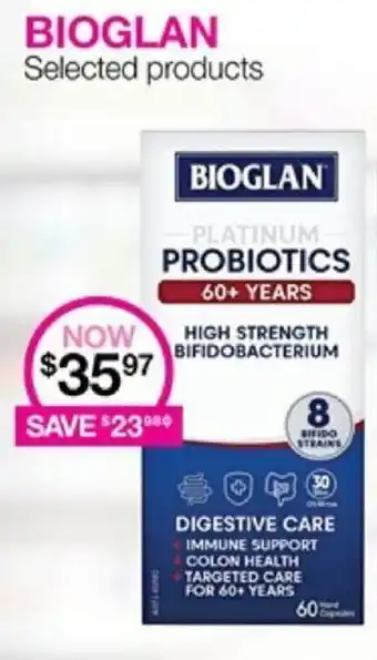 Priceline BIOGLAN PLATINUM PROBIOTICS 60+ YEARS offer