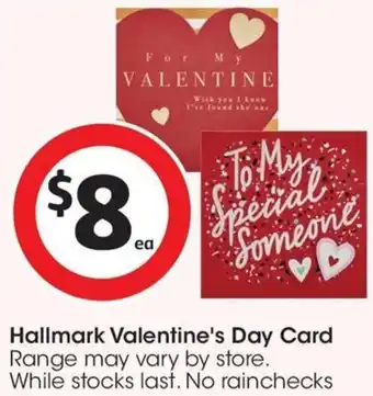 Coles Hallmark Valentine's Day Card offer