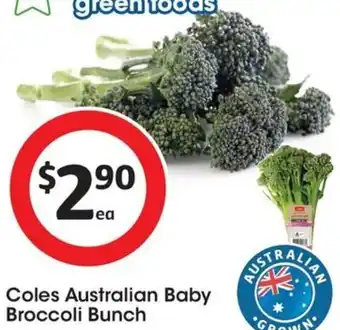 Coles Coles Australian Baby Broccoli Bunch offer