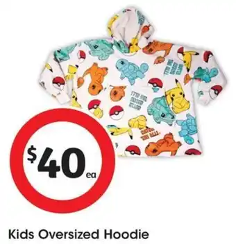 Coles Kids Oversized Hoodie offer