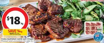 Coles Coles Australian Lamb Loin Chops offer