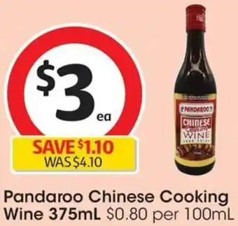 Coles Pandaroo Chinese Cooking Wine 375mL offer