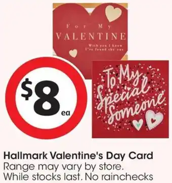 Coles Hallmark Valentine's Day Card offer