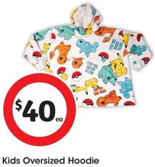 Kids Oversized Hoodie offer at Coles