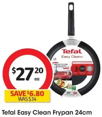 Coles Tefal Easy Clean Frypan 24cm offer