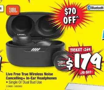 JB Hi-Fi JBL - Live True Wireless Noise Cancelling+ In-Ear Headphones offer