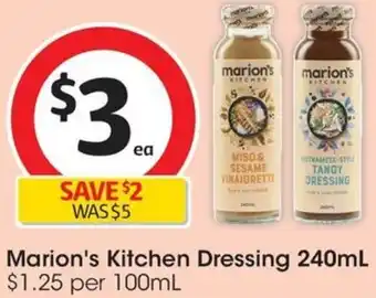 Coles Marion's Kitchen Dressing 240mL offer
