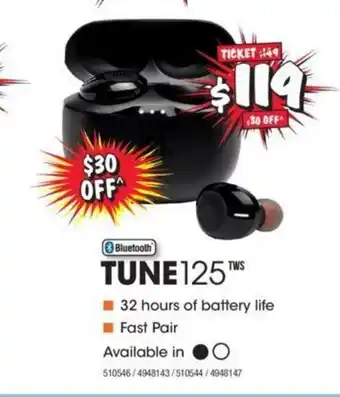 JB Hi-Fi JBL - Tune 125 offer