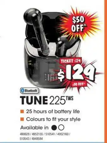 JB Hi-Fi JBL - Tune 225 offer