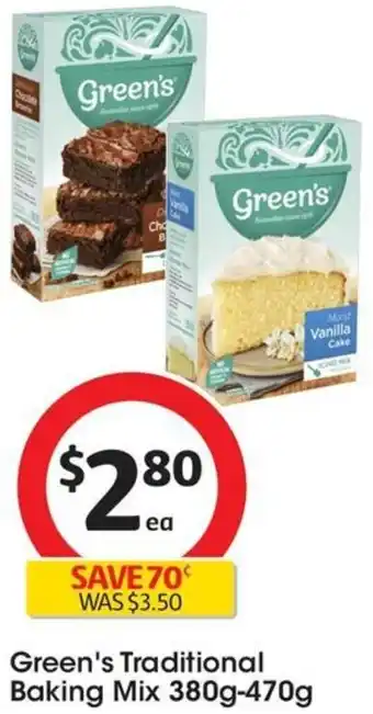 Coles Green's Traditional Baking Mix 380g-470g offer